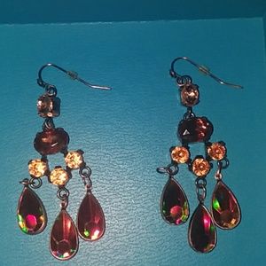 Vintage Topaz on Fire inspired earrings